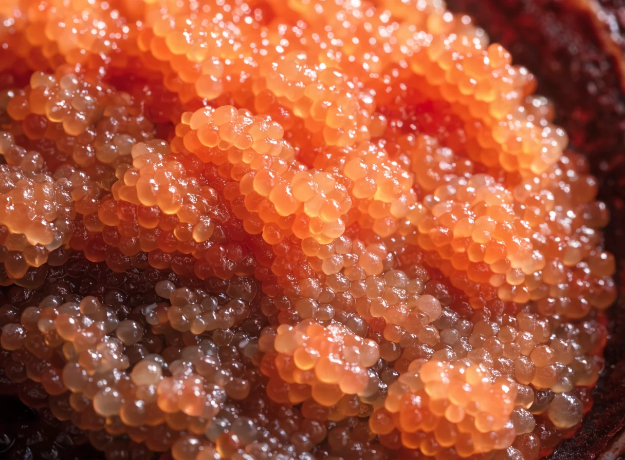 Macro del coral naranja intenso del centollo