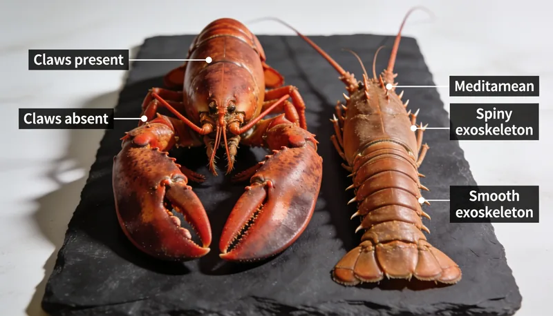 Bogavante y langosta comparados