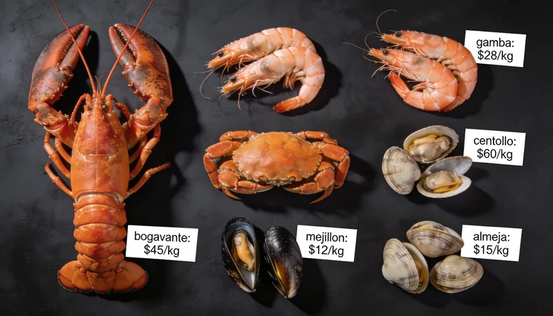Comparativa de precios de marisco