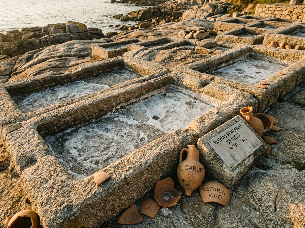 Cetaria romana con piletas para garum en Vigo