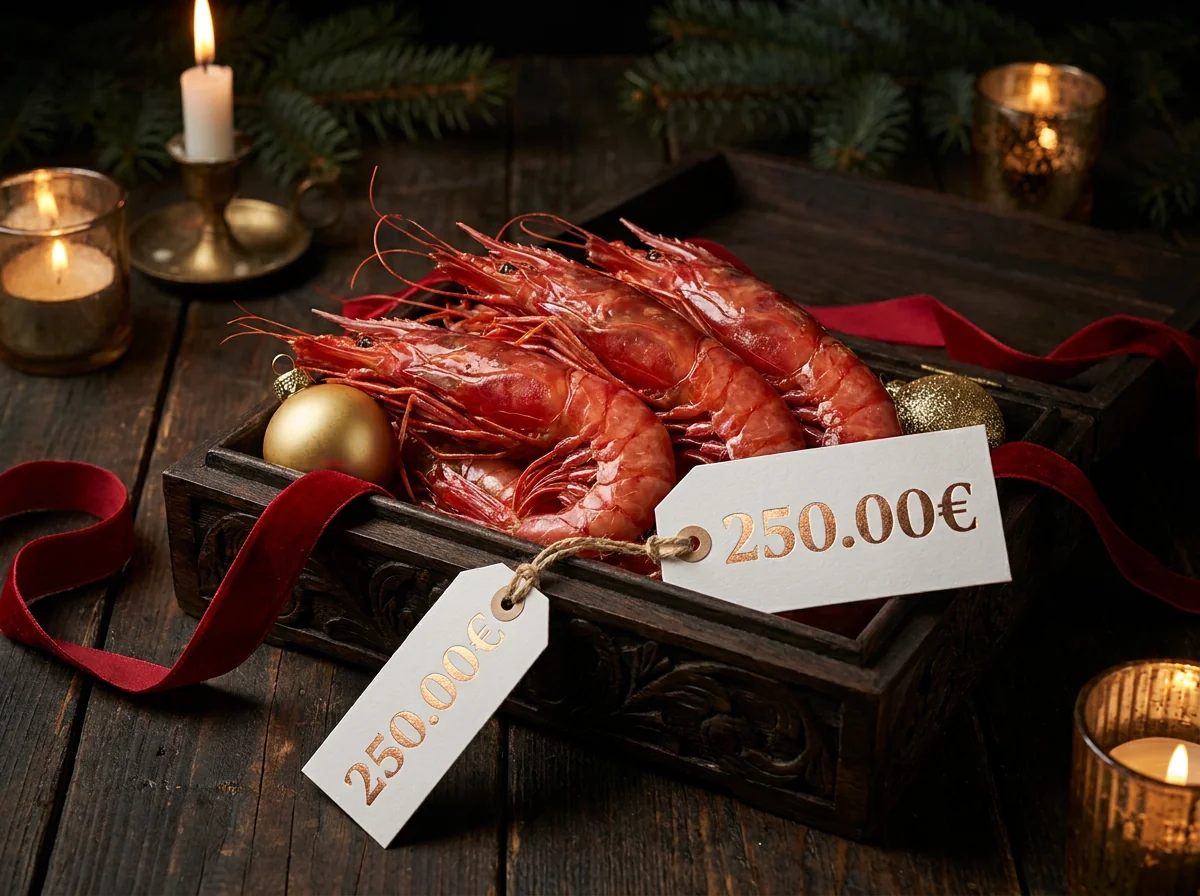 Gamba roja premium en caja